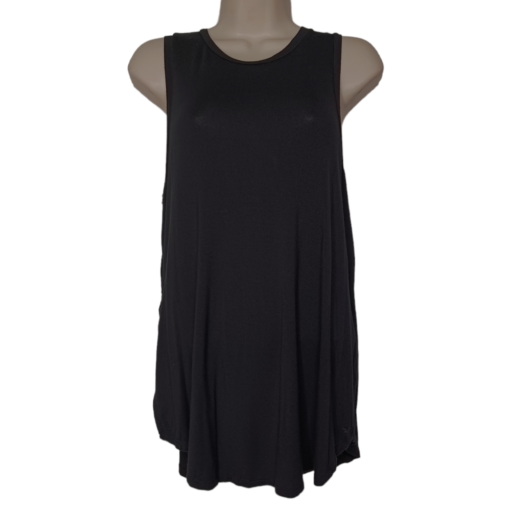 HOLLISTER Sleeveless Black Stretchy Side Slit Top Medium